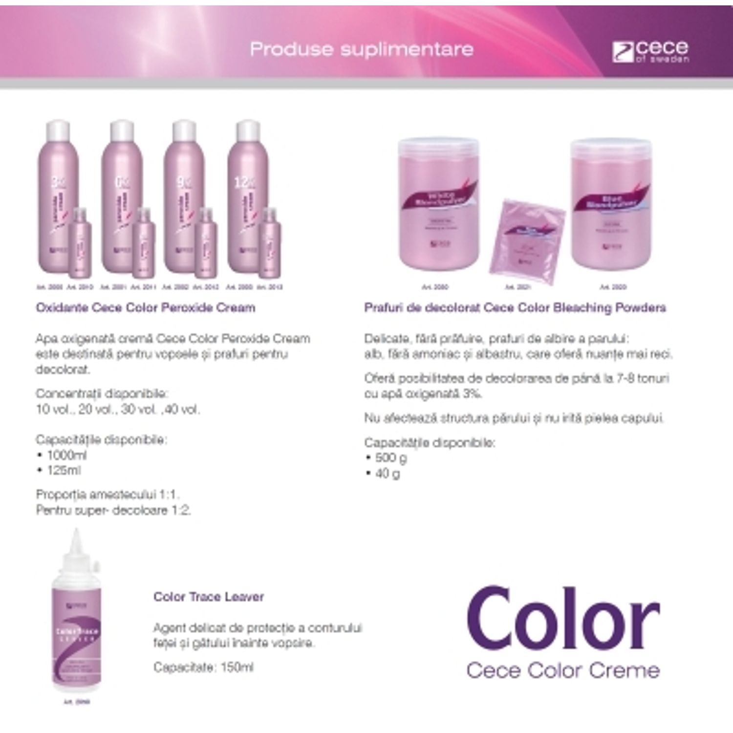 Oxidant crema Cece Color 9 % &ndash; 1L cod. 2002. fotografia produsului View 2 L