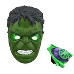 Set costum Hulk cu lansator si masca led pentru baiat fotografia produsului