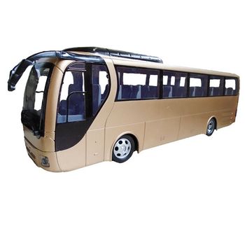 Autobuz Auriu de Jucarie din Plastic cu Telecomanda cu Functii Complete SALAMANDRA KIDS®