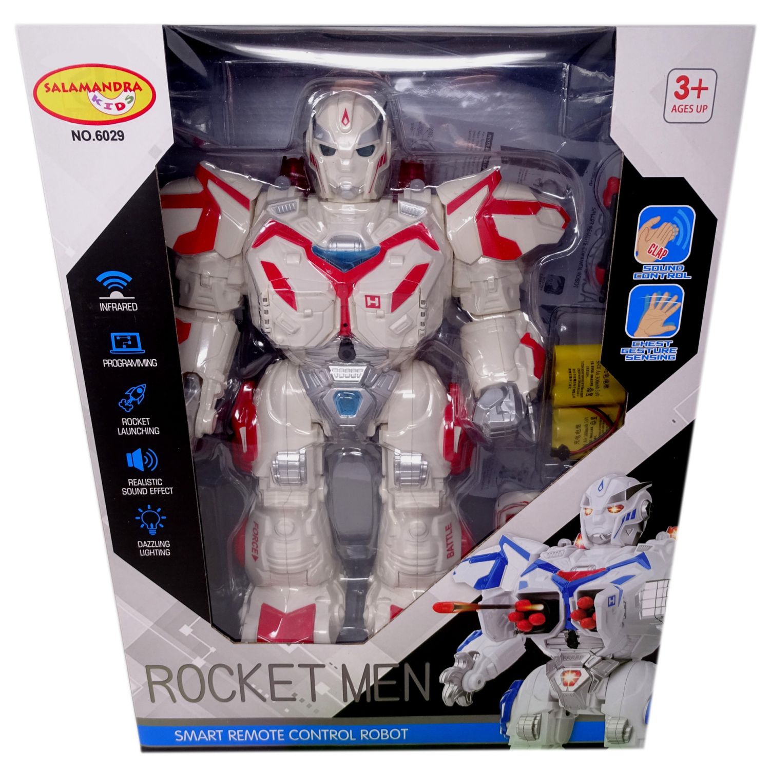 Robot Inteligent Rocket Man, Programabil din Telecomanda, Canta, Danseaza ,Lumini LED fotografia produsului View 3 L