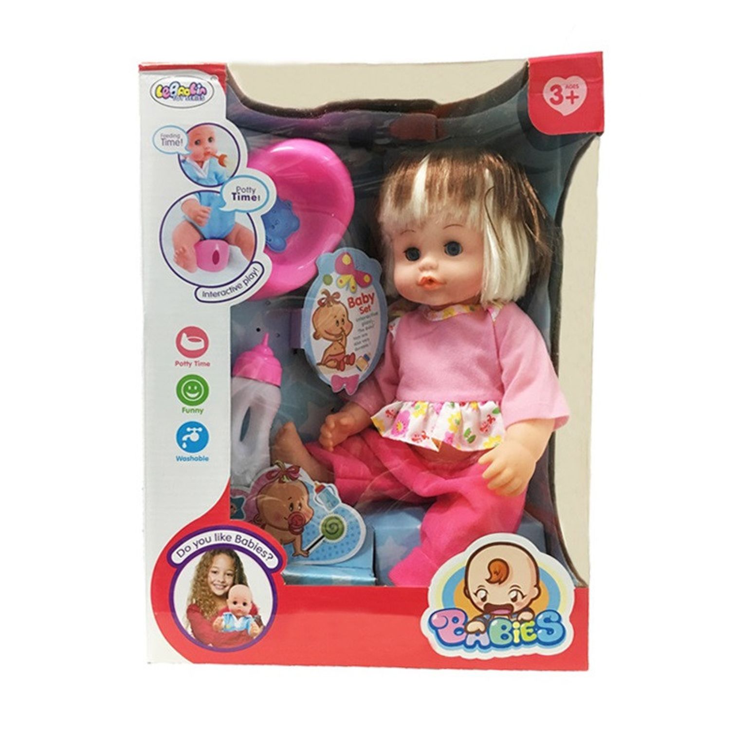 Set papusa cu accesorii, biberon si olita fotografia produsului View 5 L