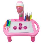 Tabla roz cu proiector imagini, pentru copii, Salamandra Kids fotografia produsului