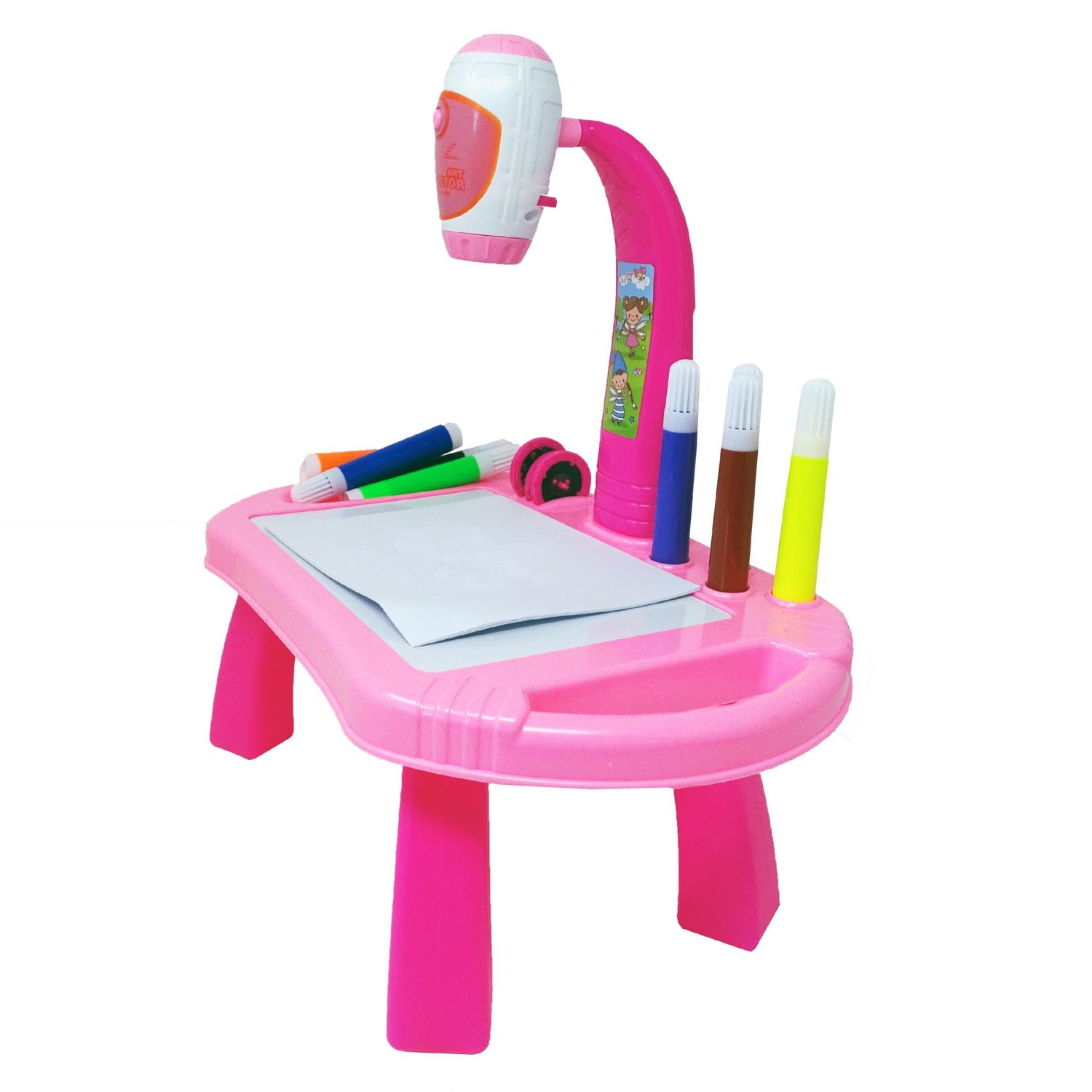 Tabla roz cu proiector imagini, pentru copii, Salamandra Kids fotografia produsului View 7 L