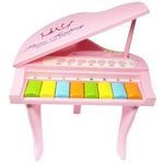 Pian Fantasy cu 8 note musicale, melodii demonstrative, lumini, roz fotografia produsului