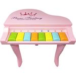 Pian Fantasy cu 8 note musicale, melodii demonstrative, lumini, roz fotografia produsului View 3 S