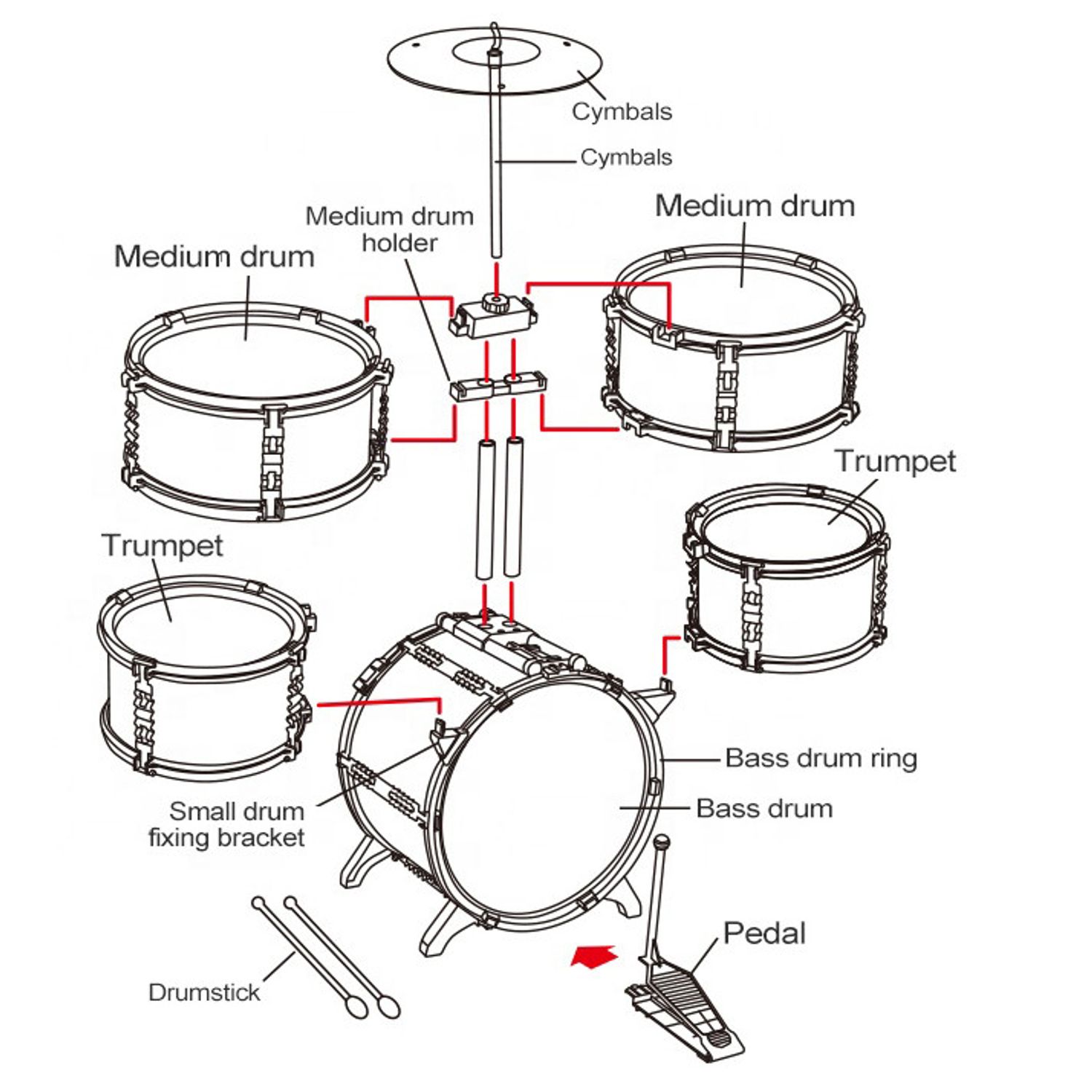 Set Tobe pentru Copii, Jazz Drum, 2328-121 fotografia produsului View 5 L