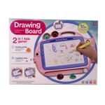 Tablita magnetica Salamandra Kids 2 in 1 cu creion si 2 stampile, Roz fotografia produsului View 3 S