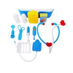 Set doctor cu diverse accesorii intr-un ghiozdanel albastru pentru copii fotografia produsului View 3 S
