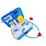 Set doctor cu diverse accesorii intr-un ghiozdanel albastru pentru copii fotografia produsului View 2 S