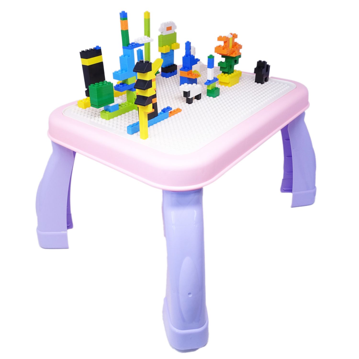 Set de 150 de Piese Multicolore, Medii, pentru Construit, Roz fotografia produsului
