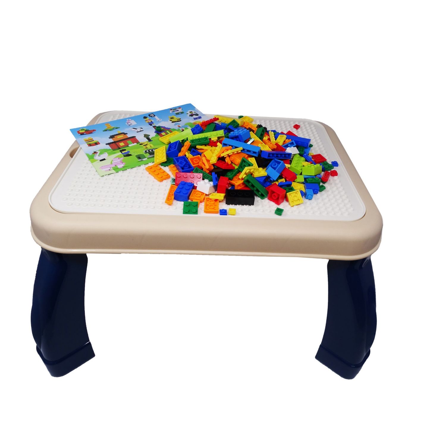 Set Masuta de construit si de Scris cu Piese multicolore ,Incluse fotografia produsului