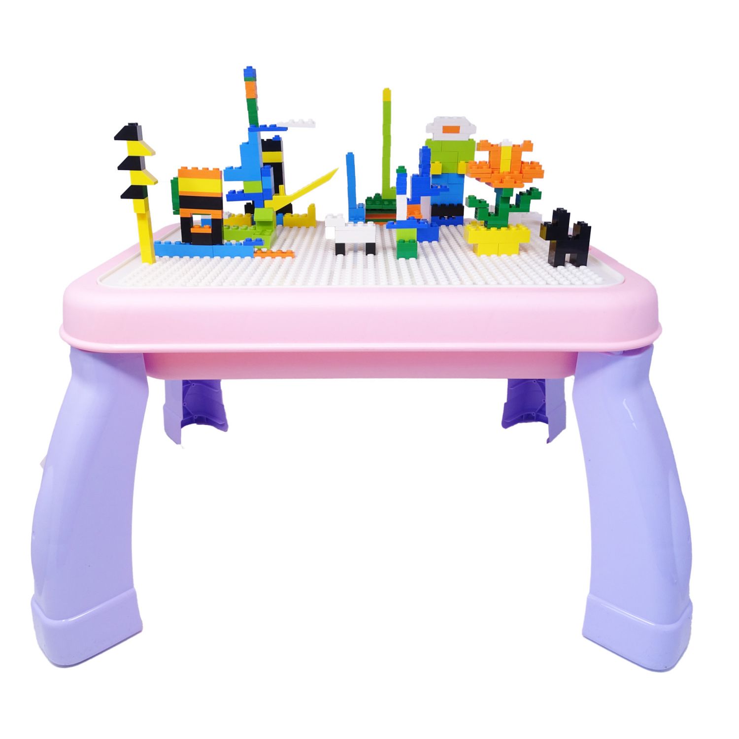 Set de 150 de Piese Multicolore, Medii, pentru Construit, Roz fotografia produsului View 2 L