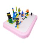 Set de 150 de Piese Multicolore, Medii, pentru Construit, Roz fotografia produsului View 3 S