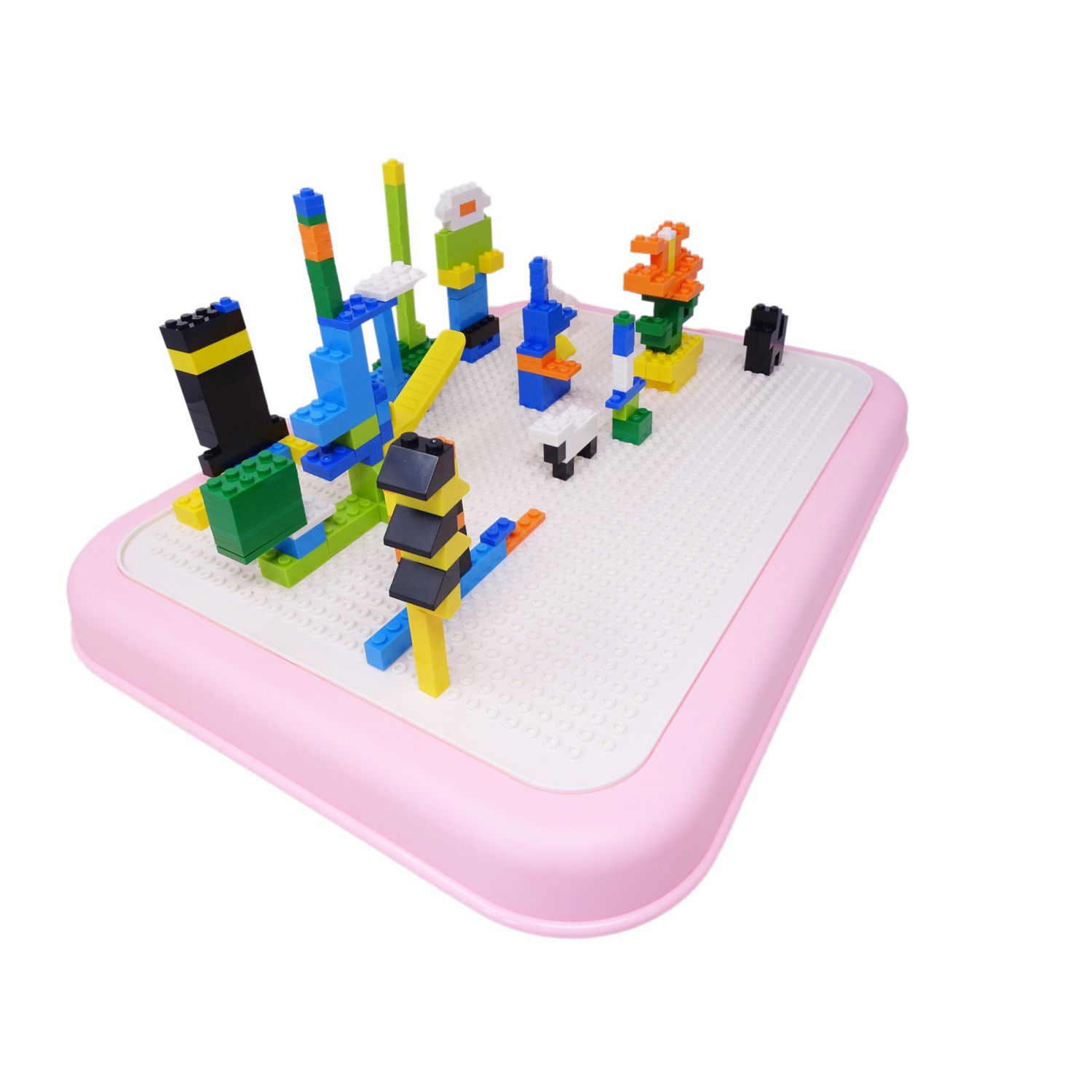 Set de 150 de Piese Multicolore, Medii, pentru Construit, Roz fotografia produsului View 3 L