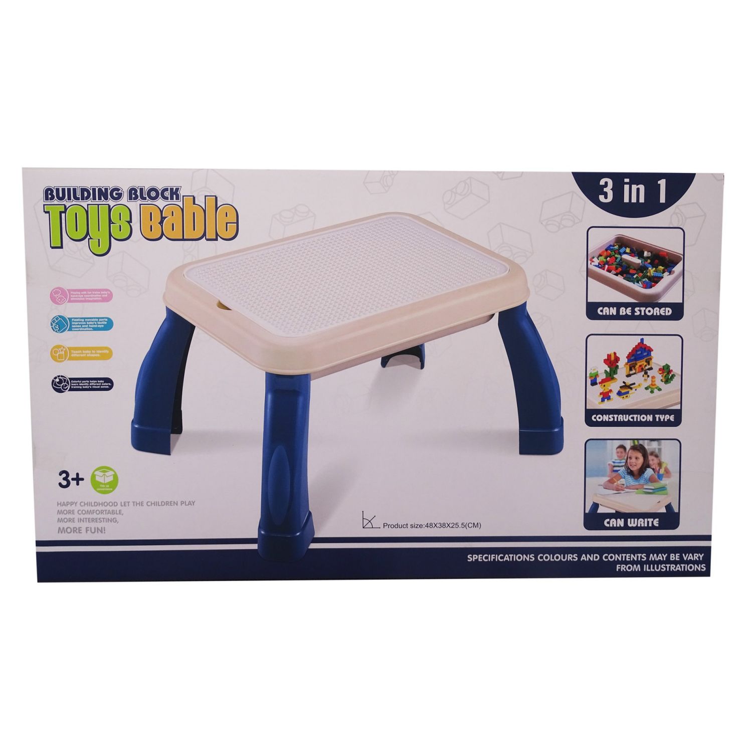 Set Masuta de construit si de Scris cu Piese multicolore ,Incluse fotografia produsului View 3 L