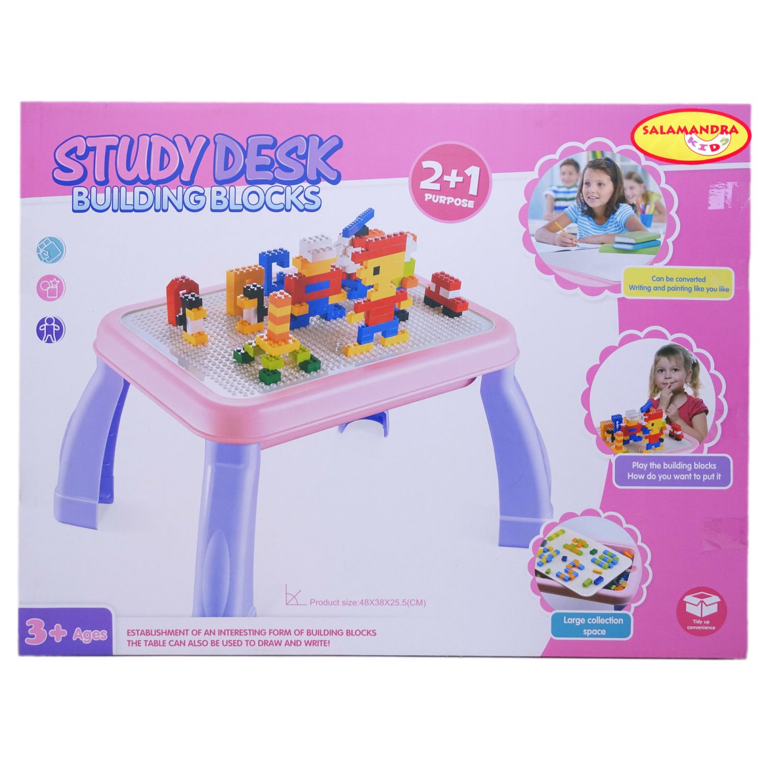 Set de 150 de Piese Multicolore, Medii, pentru Construit, Roz fotografia produsului View 4 L