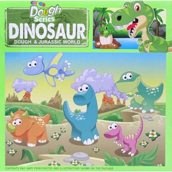 Set Color Dough Lumea Dinozaurilor, 22 de accesorii, Plastilina, Multicolor