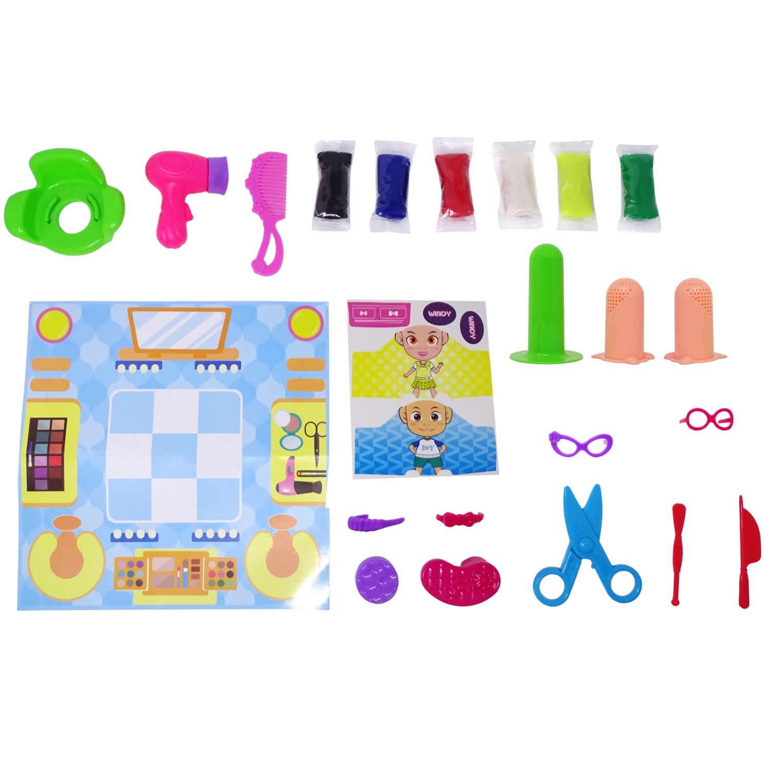 Set Coafor cu plastilina, 23 accesorii, multicolor fotografia produsului View 4 L