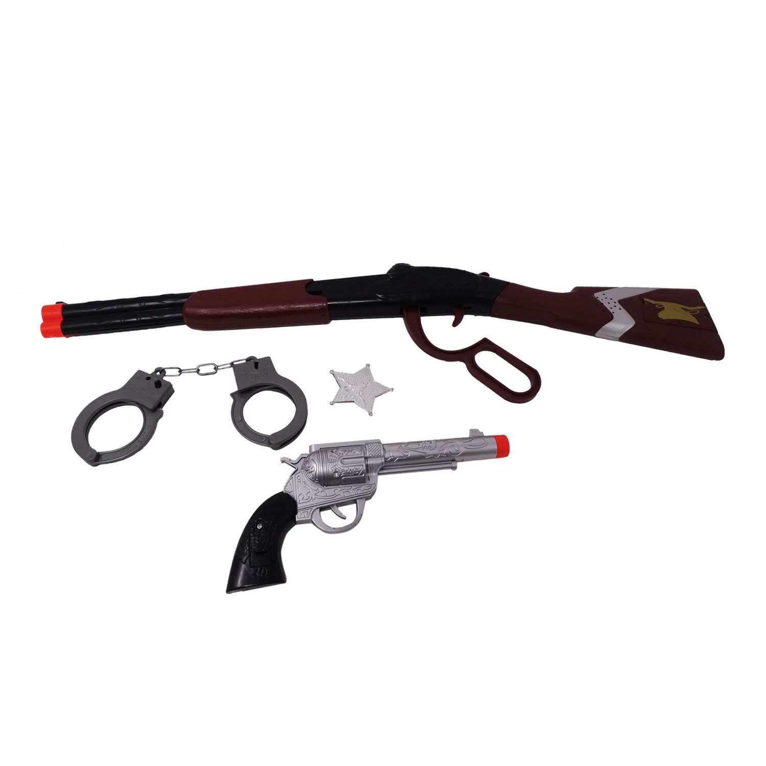 Set Pusca, Pistol, Catuse si Insigna, Cowboy fotografia produsului View 4 L
