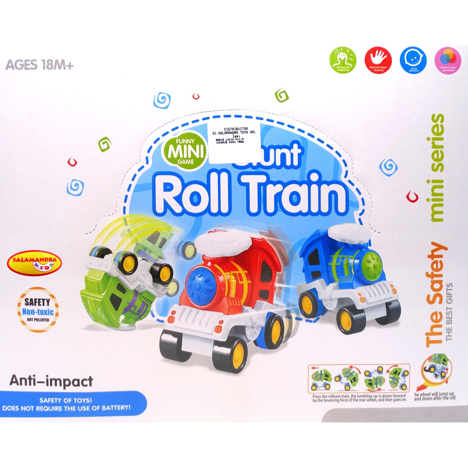 Trenulet Stunt Roll, Rosu/Alb fotografia produsului View 4 L