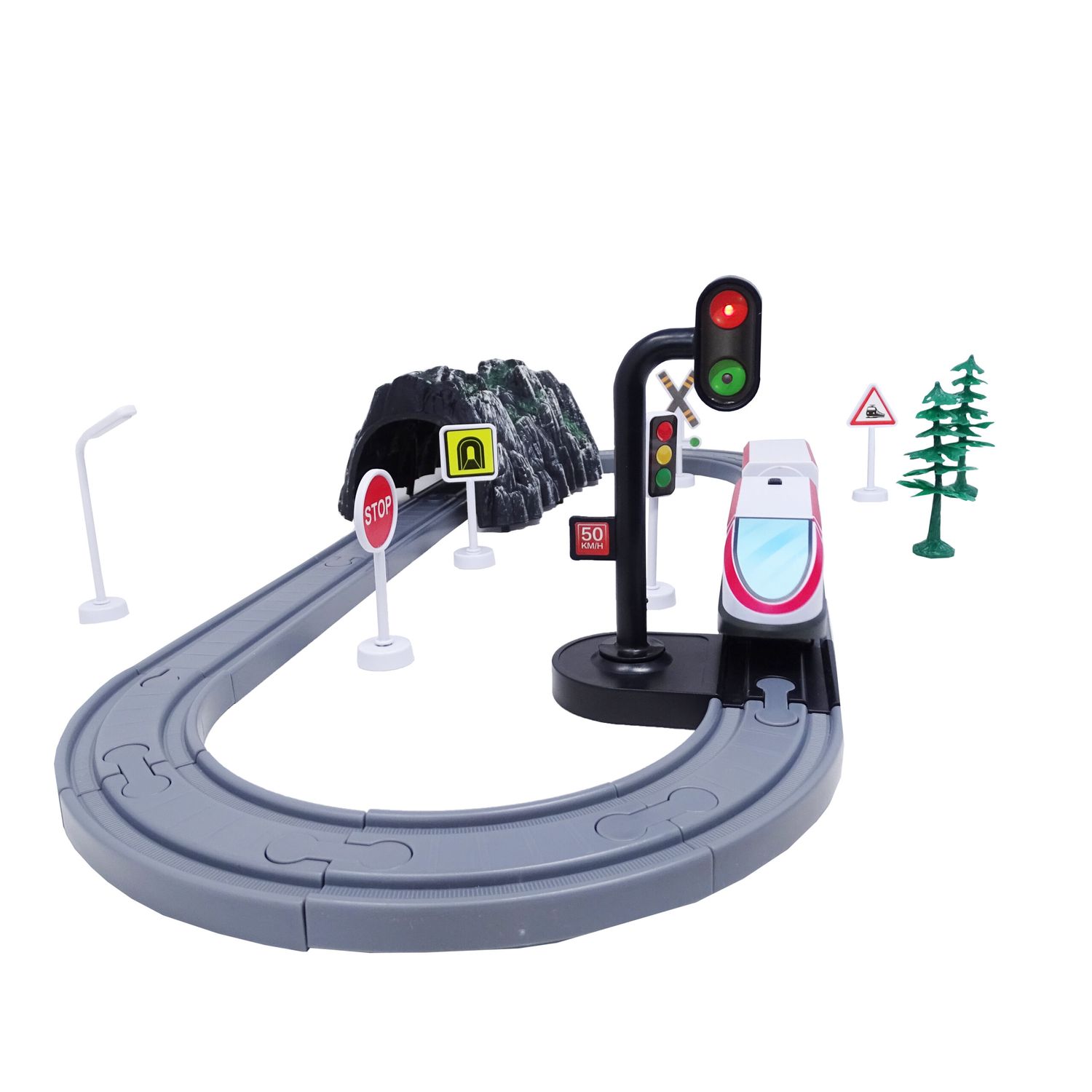 Set Tren interactiv cu 41 de piese, Salamandra Kids fotografia produsului View 9 L