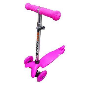 Trotineta âScooterâ pentru copii cu roti luminoase, ghidon ajustabil, roz