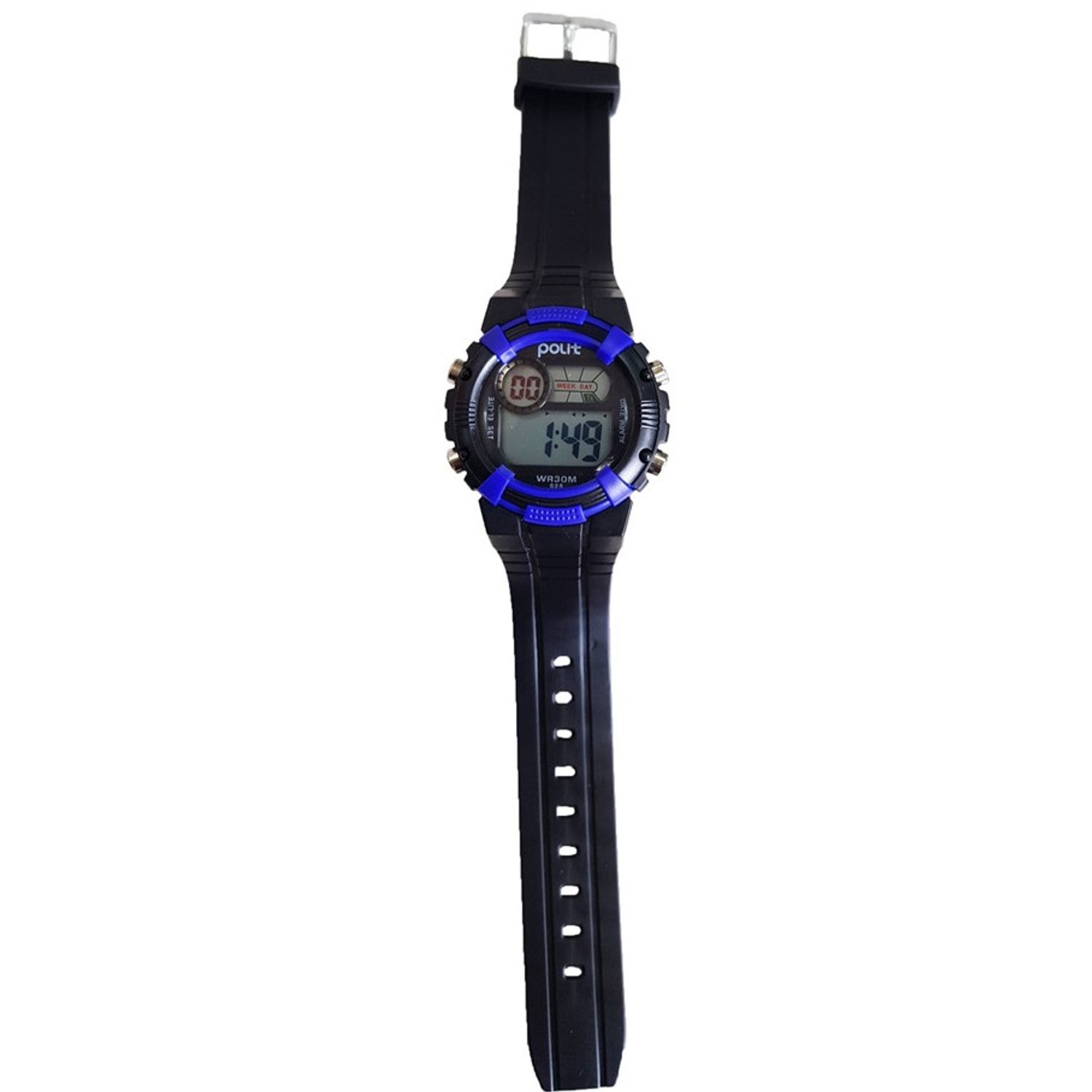 Ceas sport pentru copii cu led, Negru/Albastru fotografia produsului View 3 L