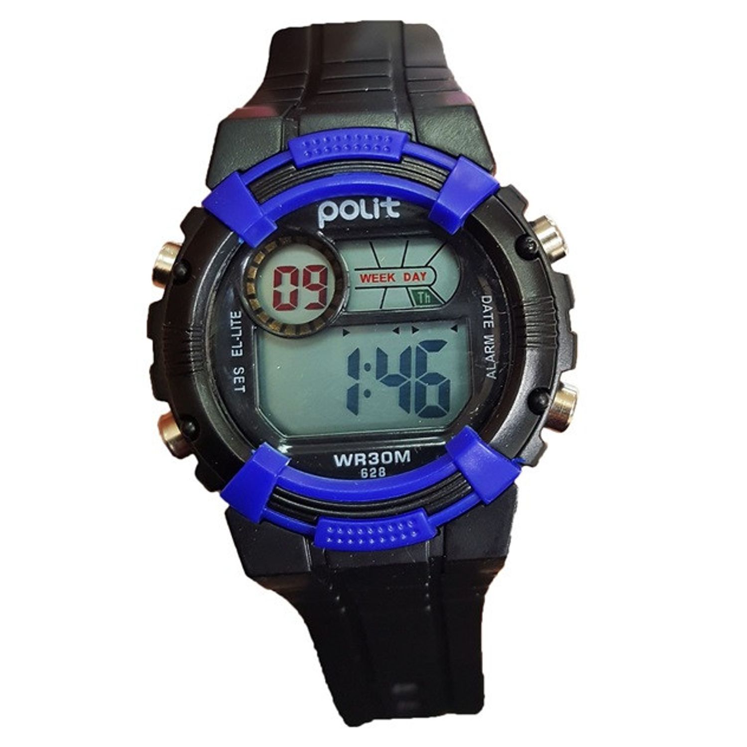Ceas sport pentru copii cu led, Negru/Albastru fotografia produsului