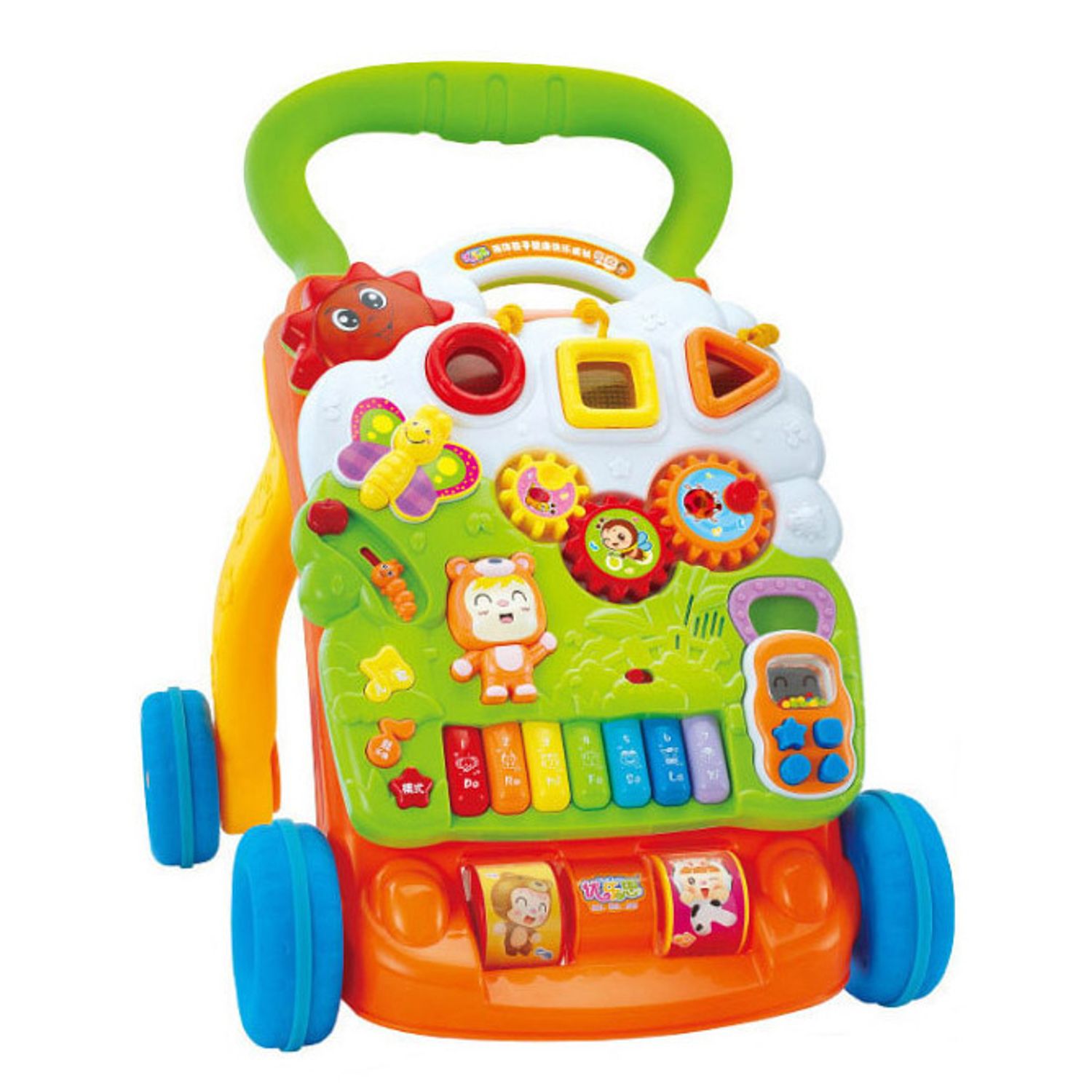 Centru de Activitati Multifunctional si Interactiv, Transformabil in Antemergator, Panou detasabil, Multicolor fotografia produsului