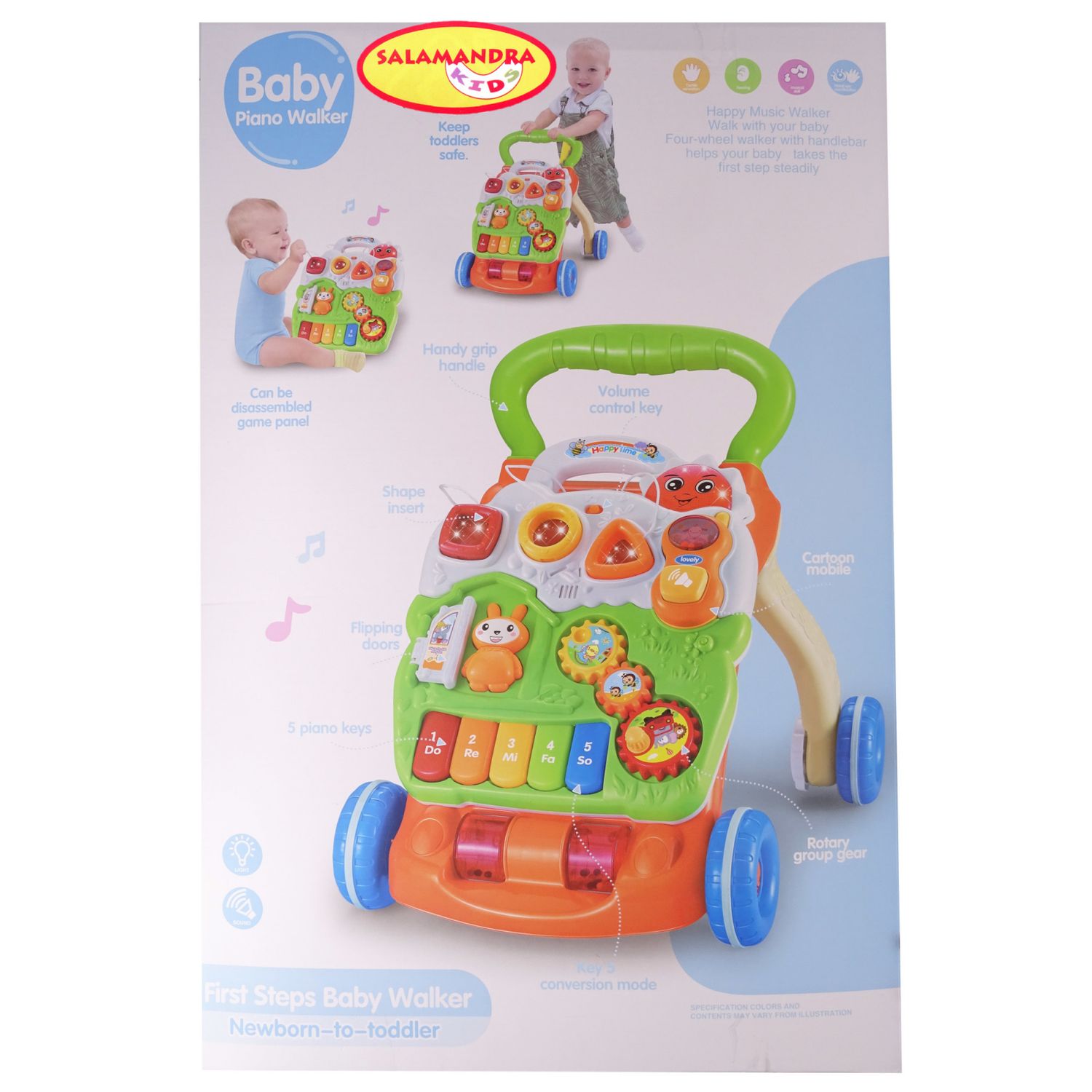 Centru de Activitati Multifunctional si Interactiv, Transformabil in Antemergator, Panou detasabil, Multicolor fotografia produsului View 2 L