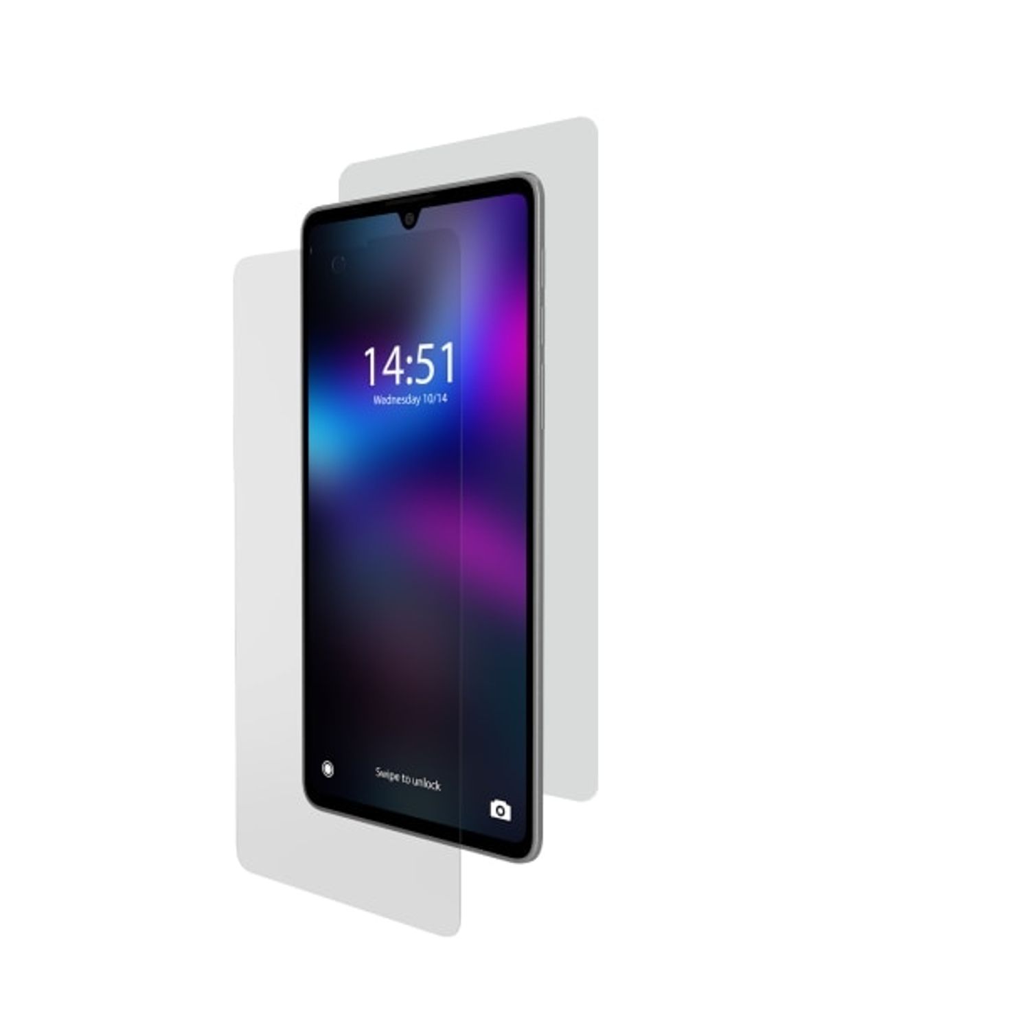 Set folii de protectie, pentru Samsung Galaxy M01, fata si spate, transparenta, din silicon fotografia produsului View 5 L