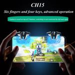 Triggere gaming pentru telefon, model CH15, impuls, duble, 6 degete in acelasi timp, Android Ios, FPS fotografia produsului