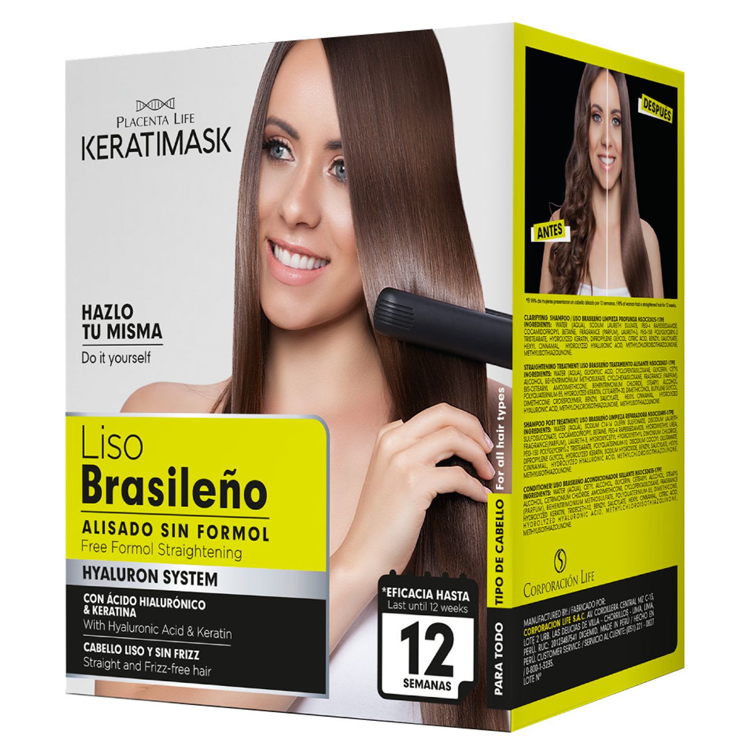 Set 4&icirc;n1, tratament brazilian de &icirc;ndreptare păr, Be Natural fotografia produsului