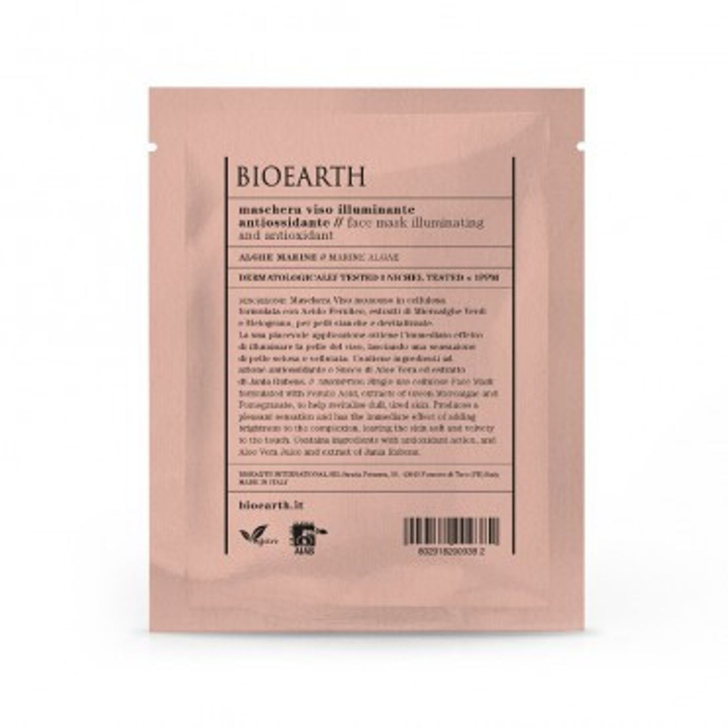Masca ten iluminatoare antioxidanta cu alge - Bioearth fotografia produsului