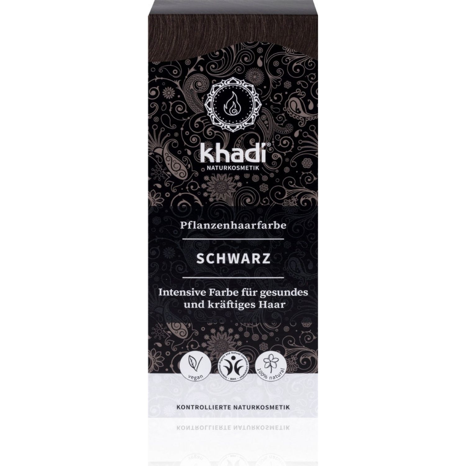 Negru Khadi - vopsea de par naturala fotografia produsului
