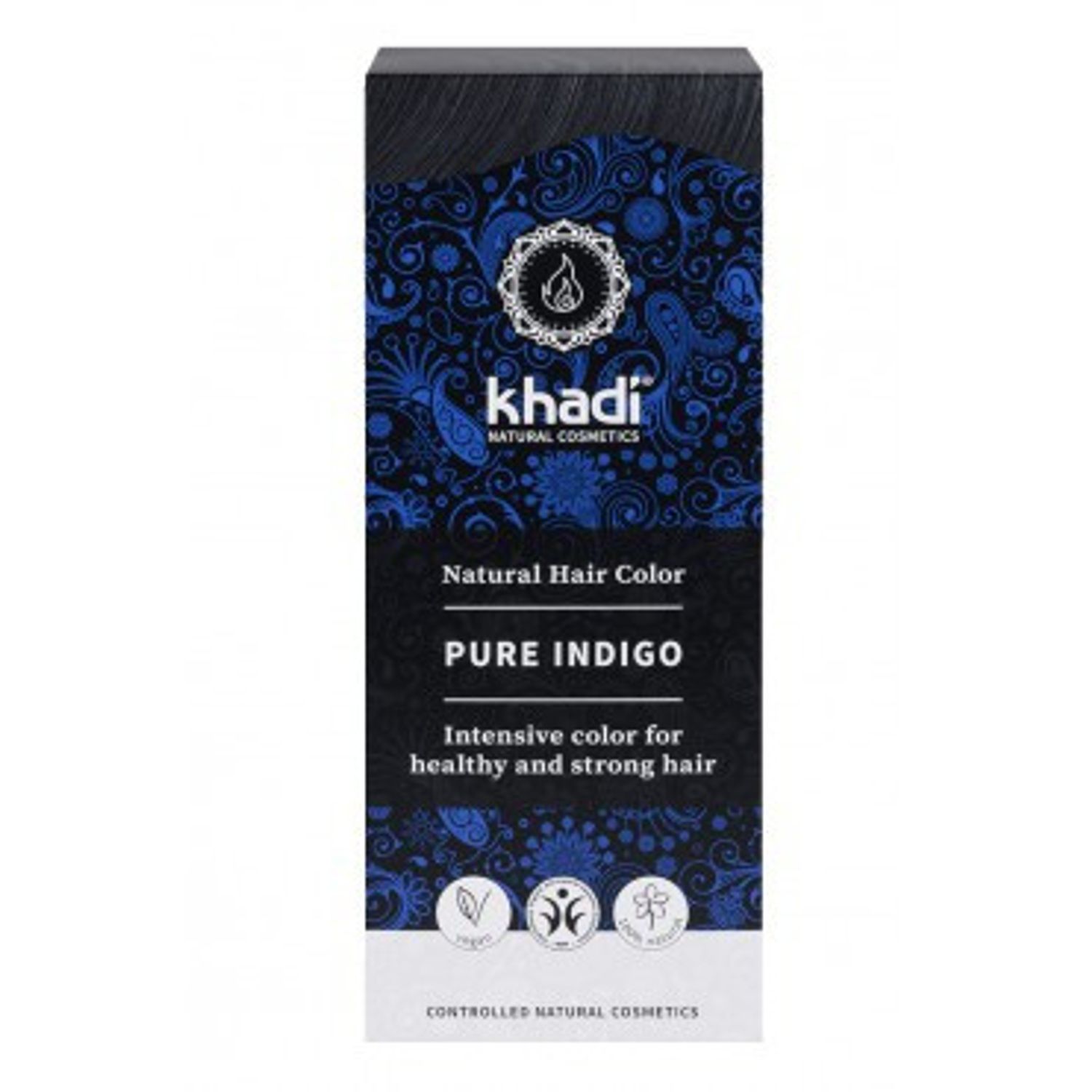 Negru Indigo Khadi - vopsea de par naturala fotografia produsului