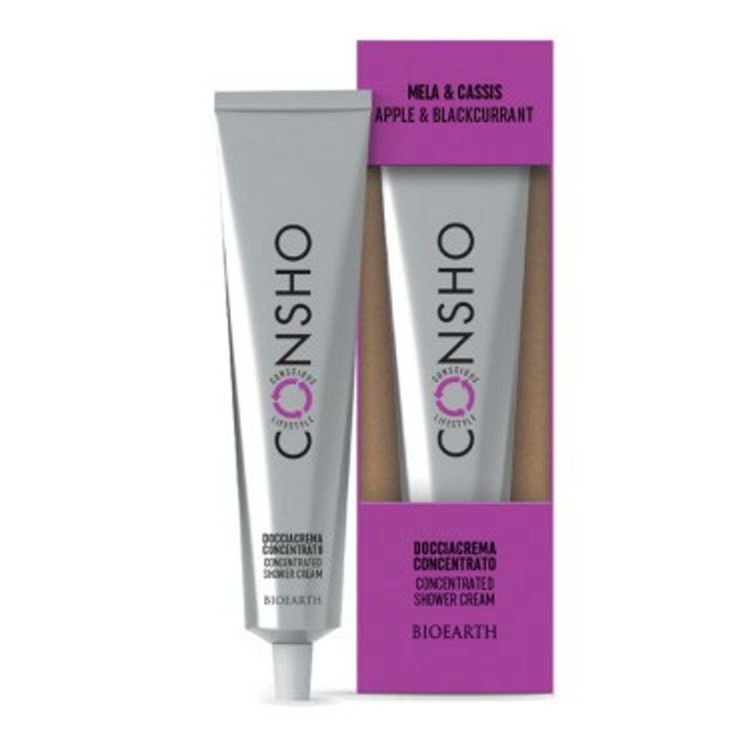 Gel de dus crema concentrat cu Mar si Coacaze, 100ml - Consho Bioearth fotografia produsului