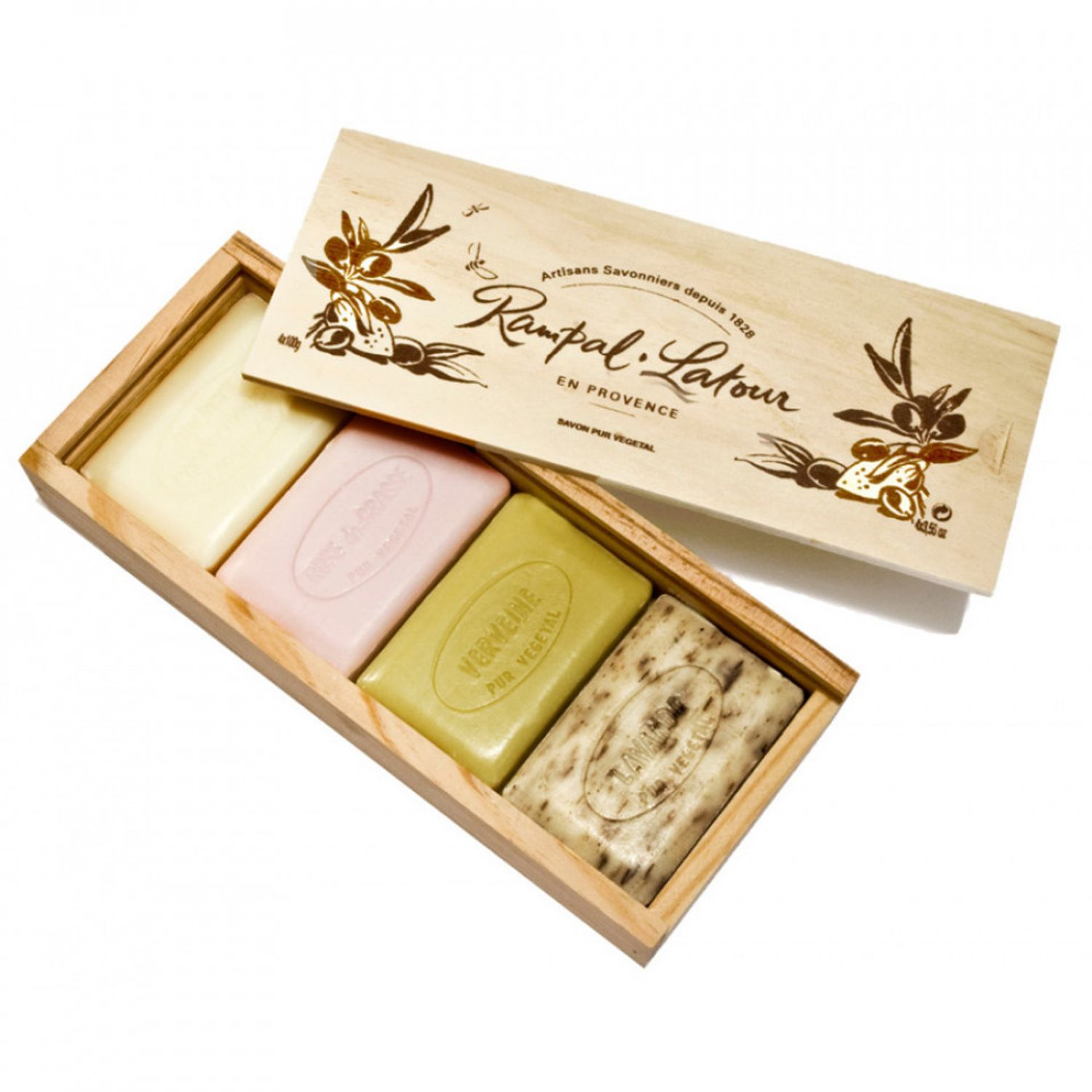 Cutie cadou 4 sapunuri naturale 100g fotografia produsului