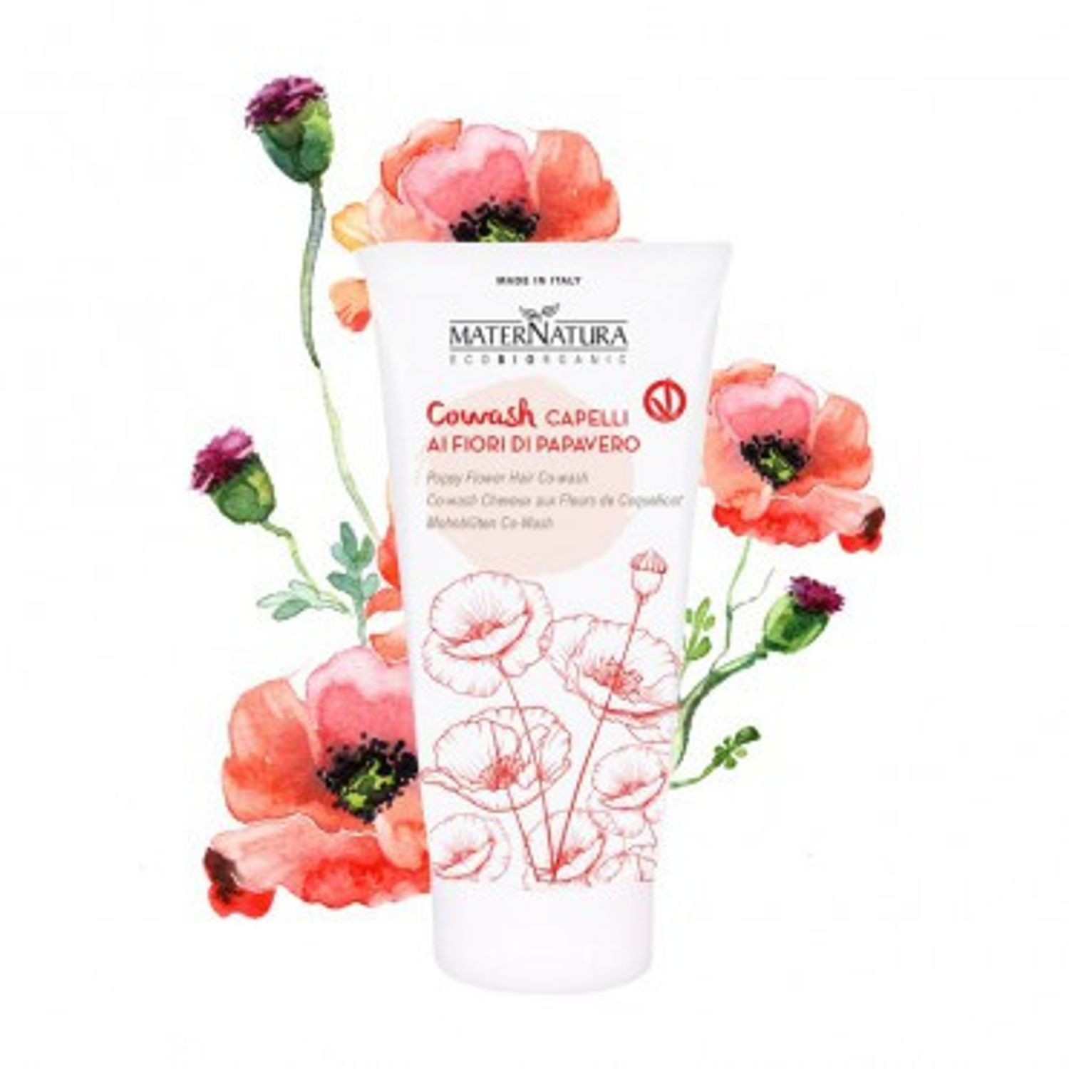 Co-wash bio cu flori de mac, 200ml - Maternatura fotografia produsului