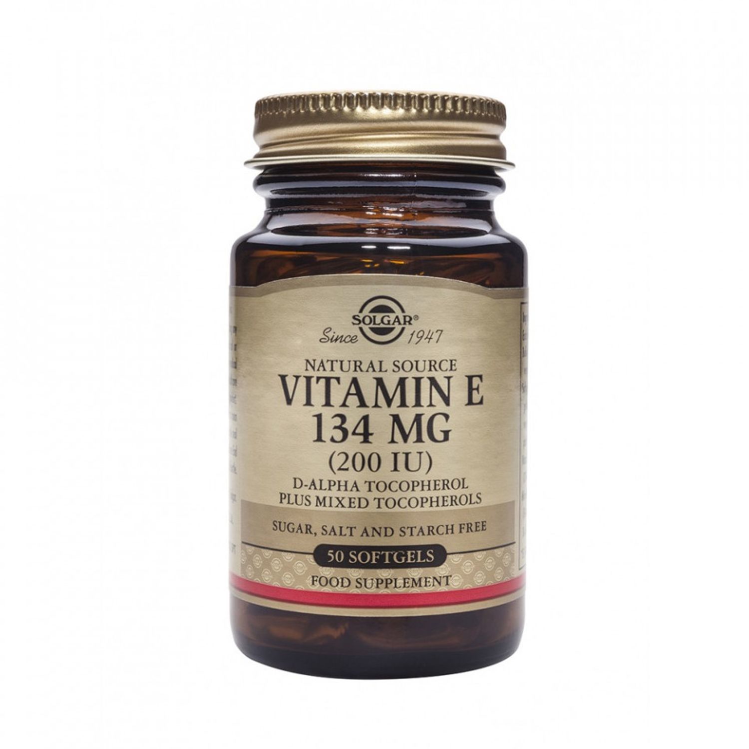 Vitamin E 200IU Solgar 50softgels fotografia produsului