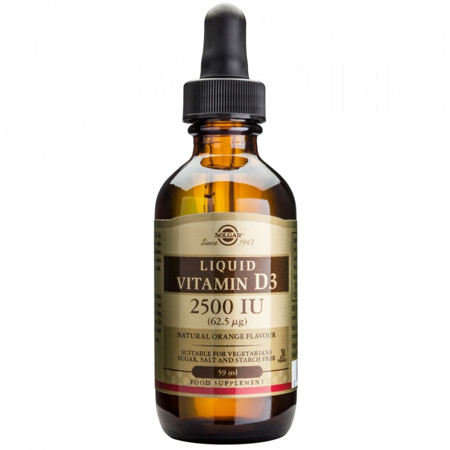 Vitamin D3 2500ui Solgar 59ml fotografia produsului