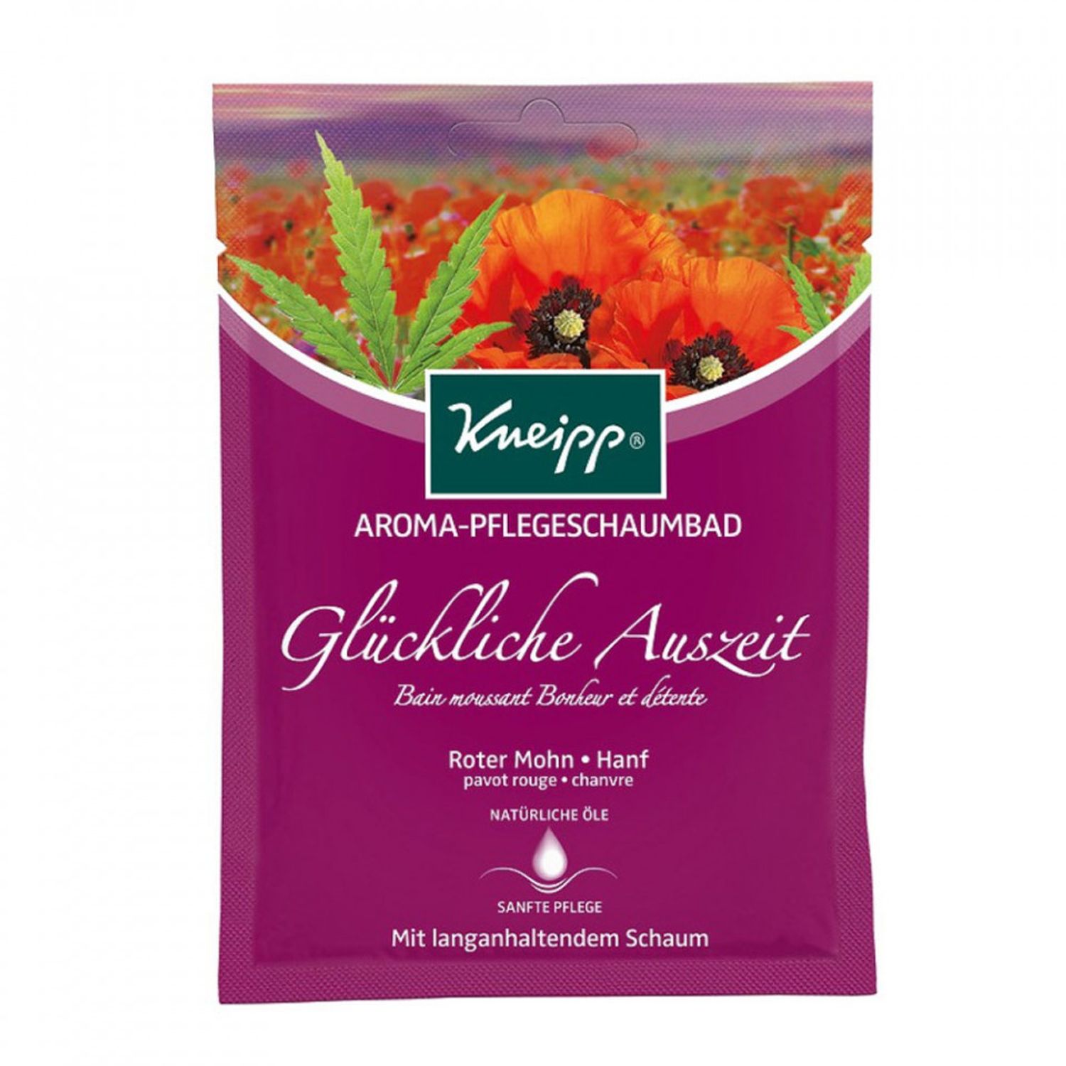 Spuma de baie cu mac roșu și c&acirc;nepa, Kneipp, 50ml fotografia produsului