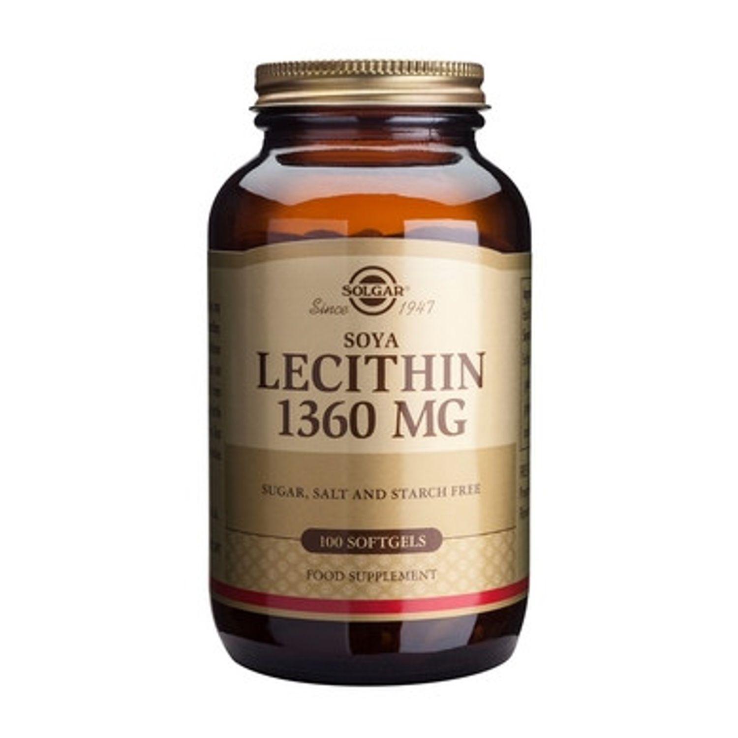 Lecithin 1360mg 100cps moi, Solgar fotografia produsului