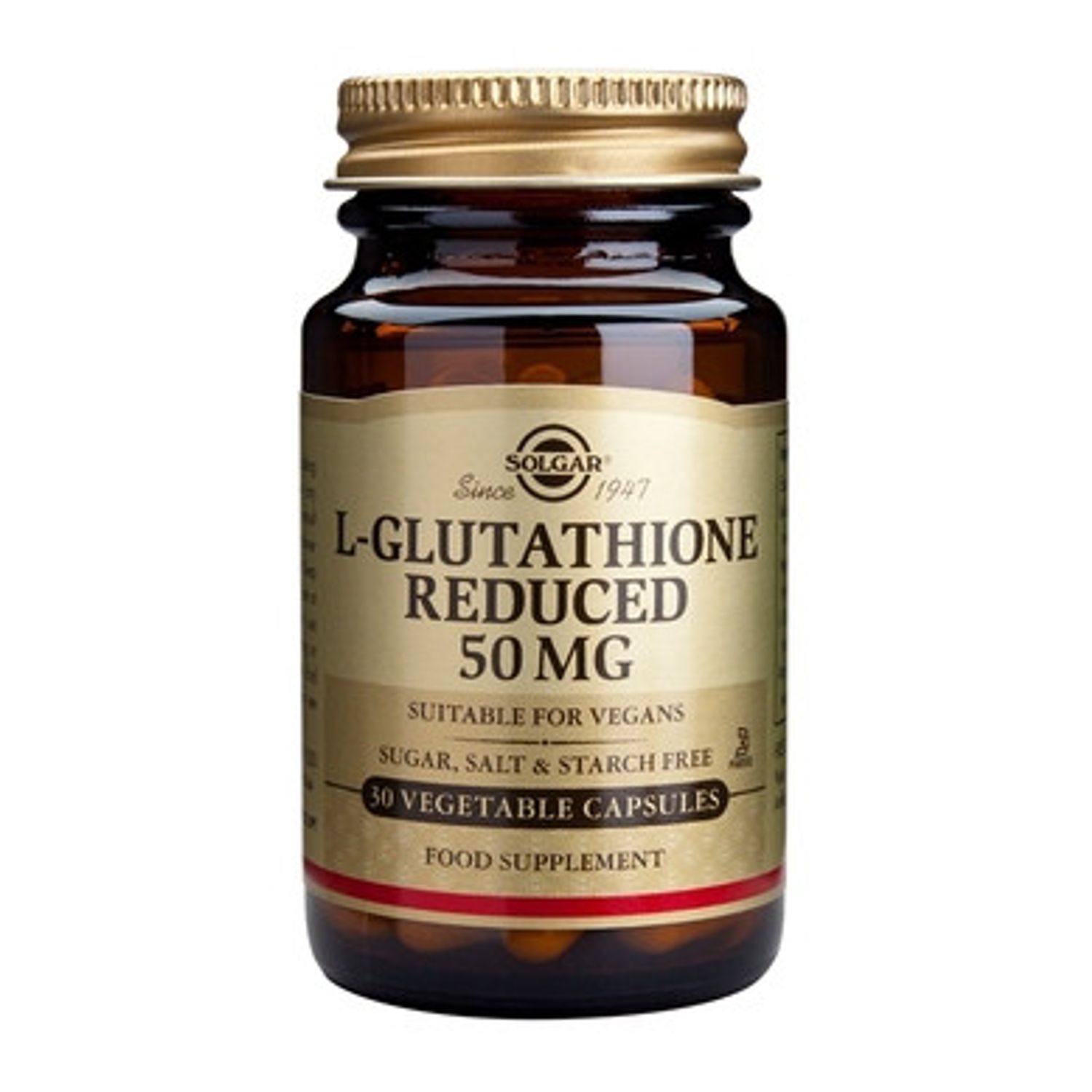 L-GLUTATHIONE 50mg 30cps, Solgar fotografia produsului