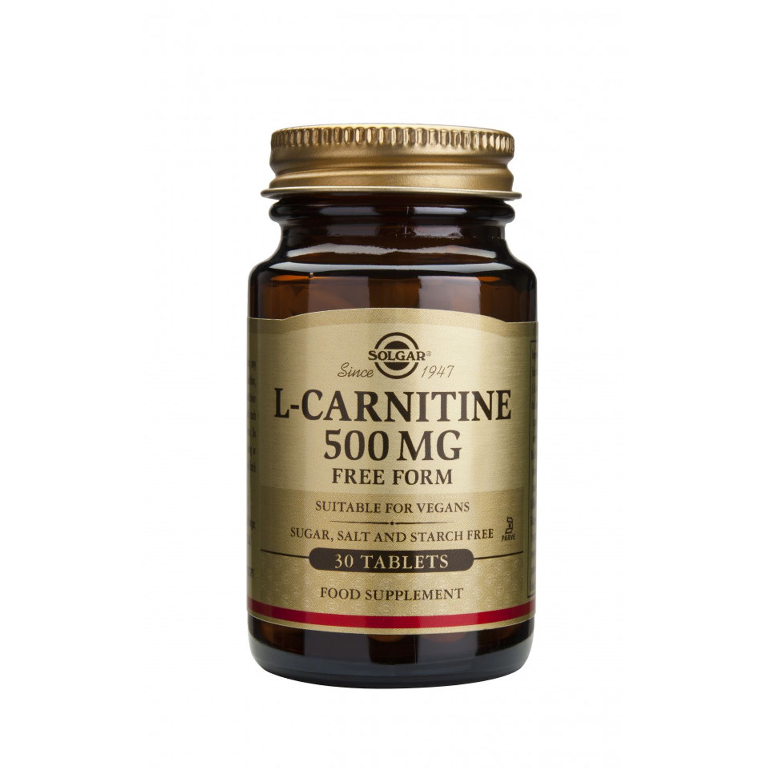 L-Carnitine 500mg tab 30s, Solgar fotografia produsului