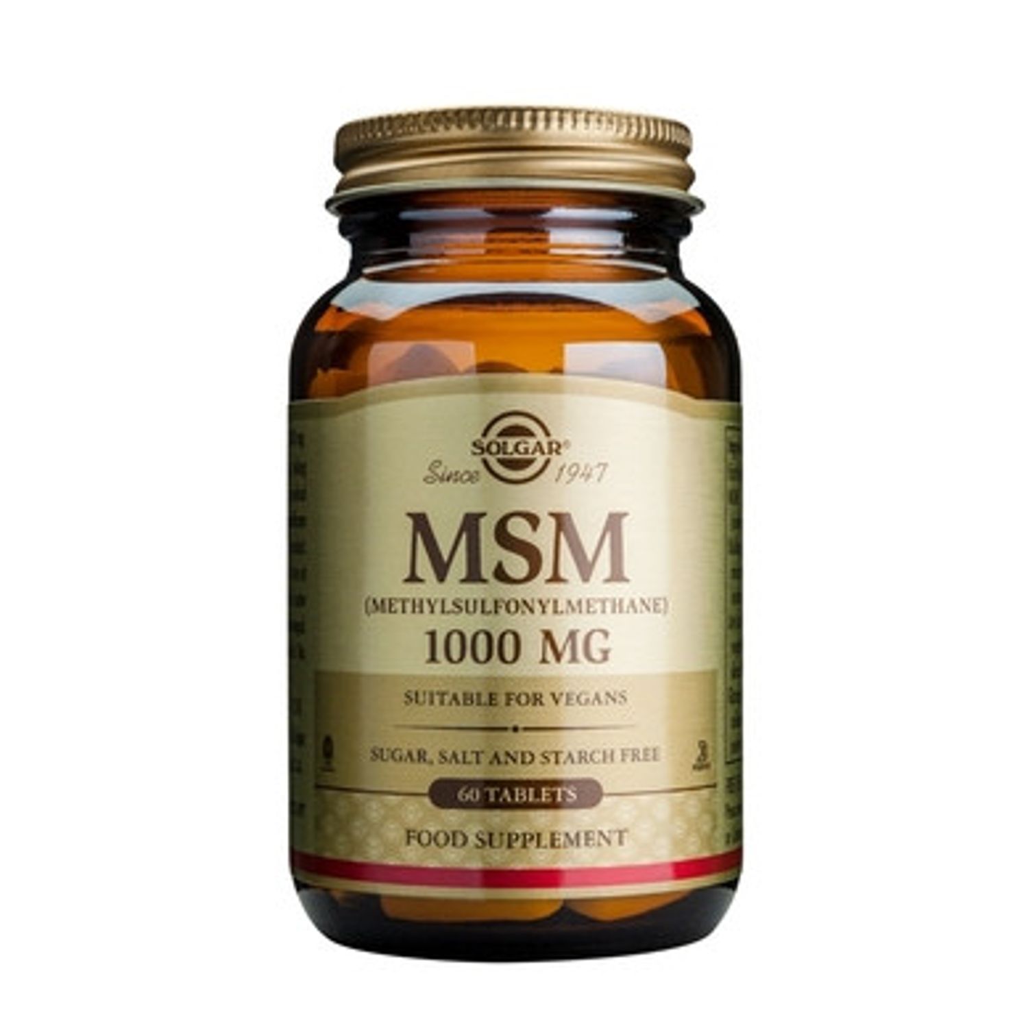 MSM 1000mg 60tablete, Solgar fotografia produsului