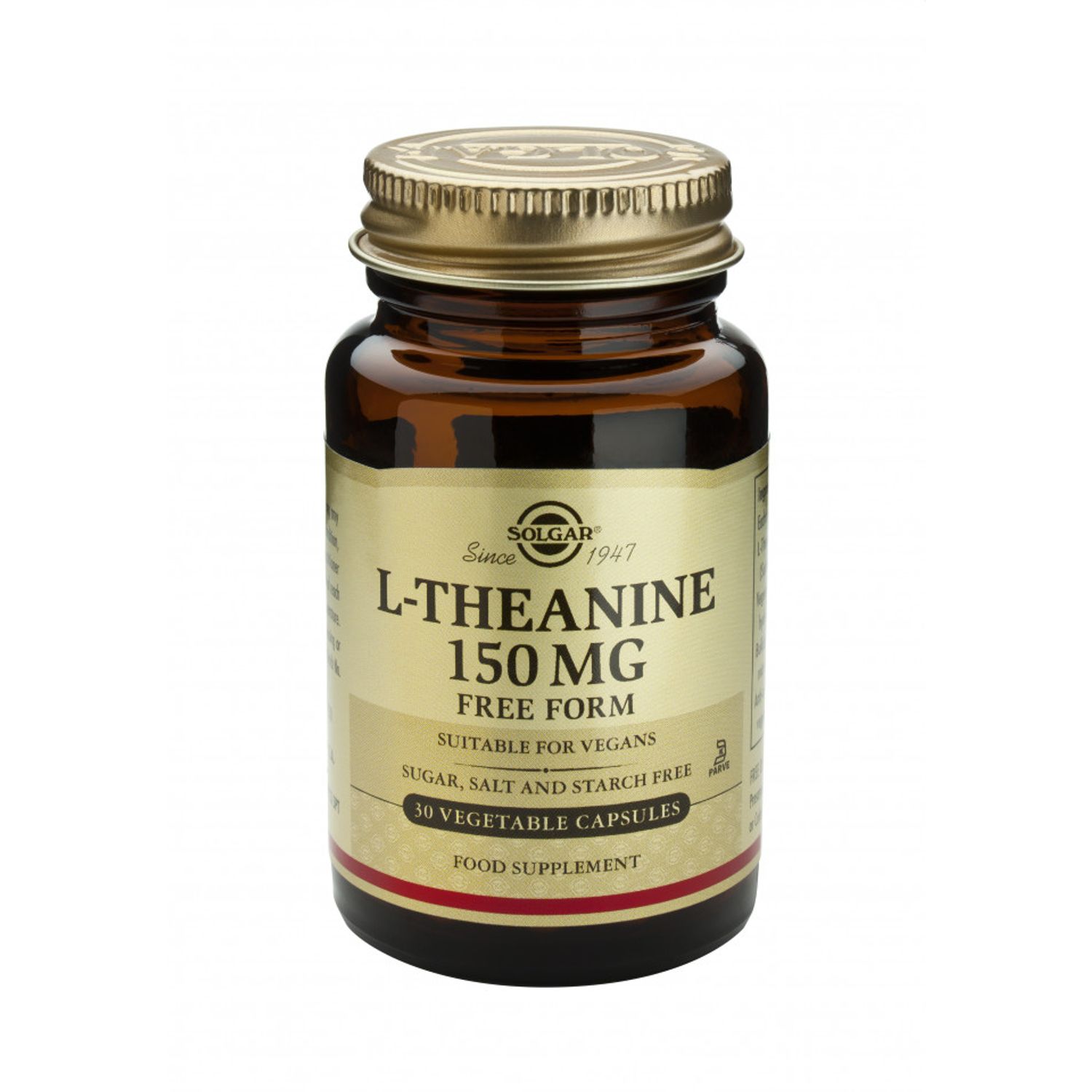 L-Theanine 150mg 30 veg caps, Solgar fotografia produsului