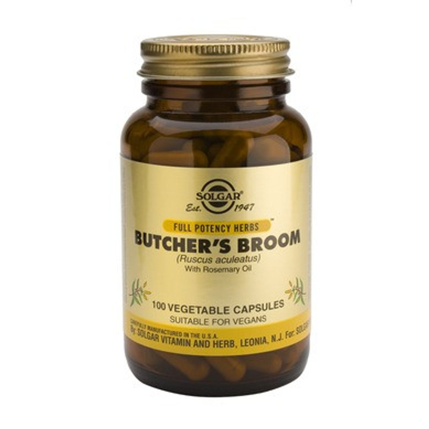 Extract de Ghimpe paduret, BUTCHERS BROOM, 100capsule, Solgar fotografia produsului