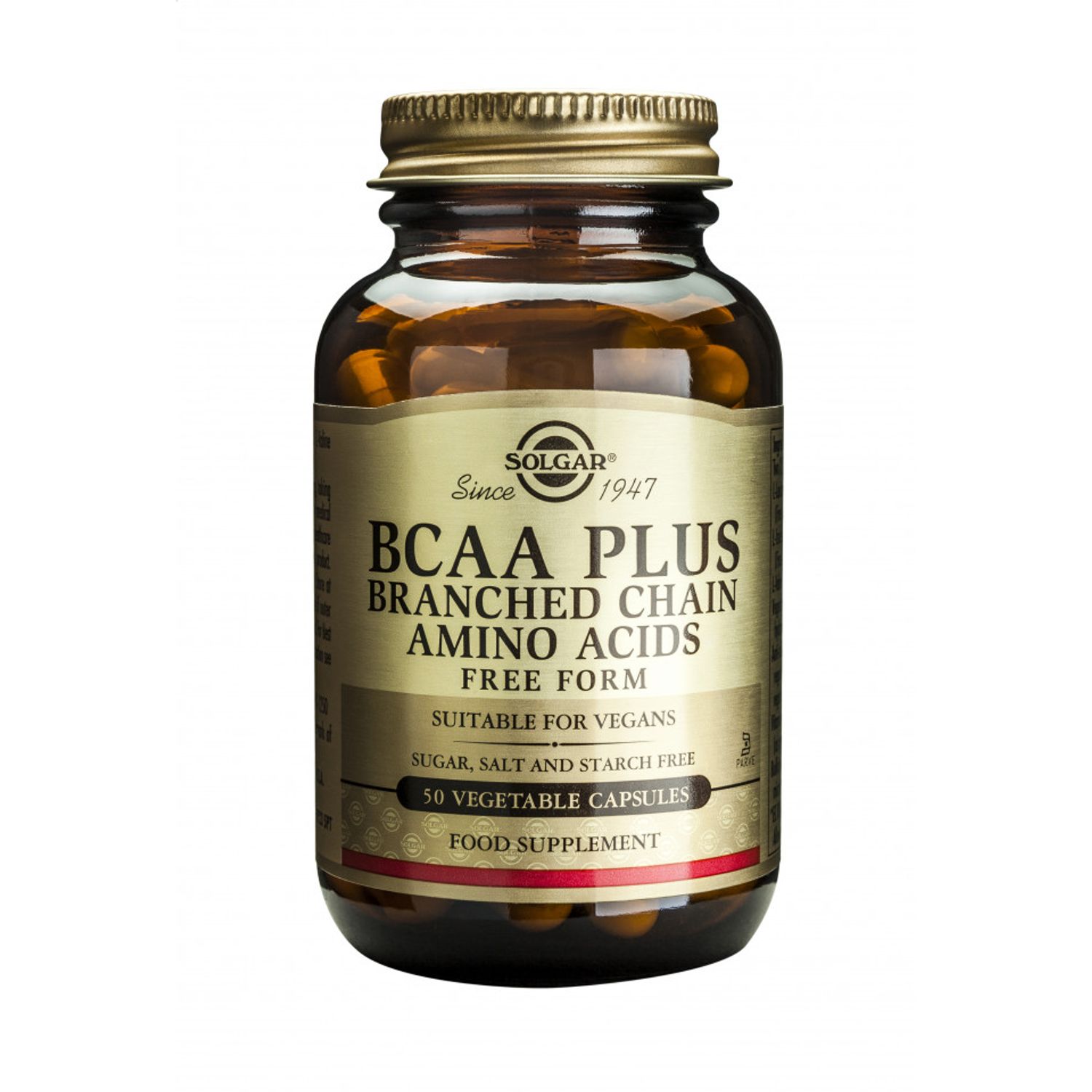 Complex aminoacizi, BCAA Plus 50veg caps, Solgar fotografia produsului