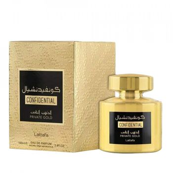 Lattafa Confidential Private Gold Apa de Parfum, Femei, 100 ml Lattafa Confidential Private Gold Apa de Parfum, Femei, 100 ml